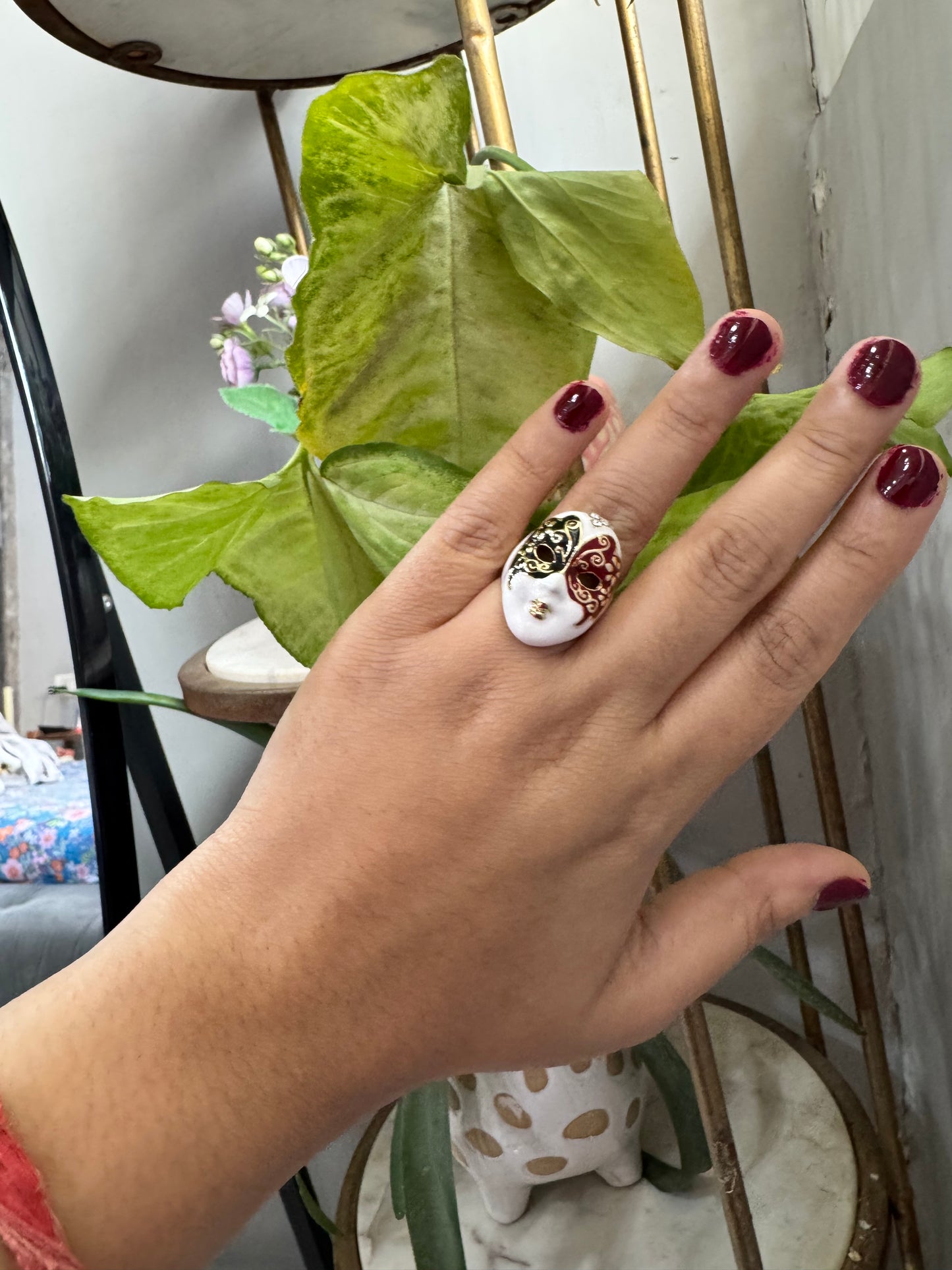 Statement Venetian Mask Ring