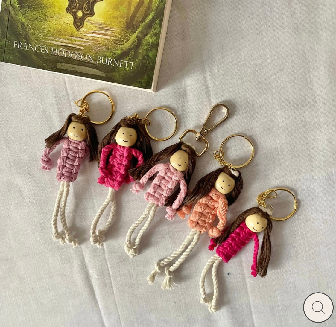 Cute Handmade Macrame Girl/Boy/Couple/Friends Keychain