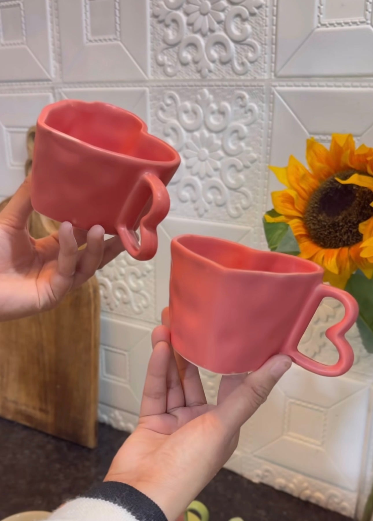 Adorable Heart Shape Cups - Set of 2