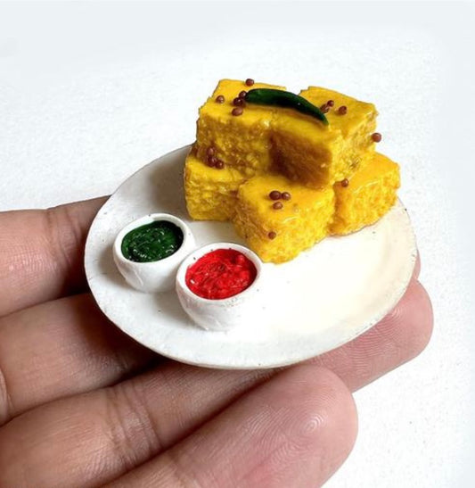 Dhokla Miniature Fridge Magnet