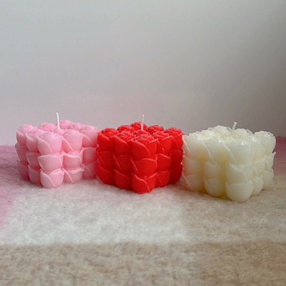 Rose Bubble Candle