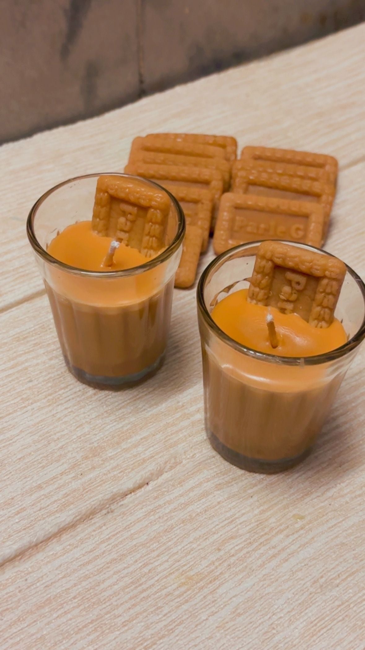 Chai & Biscuit Candle / Parle-G Biscuit Candles