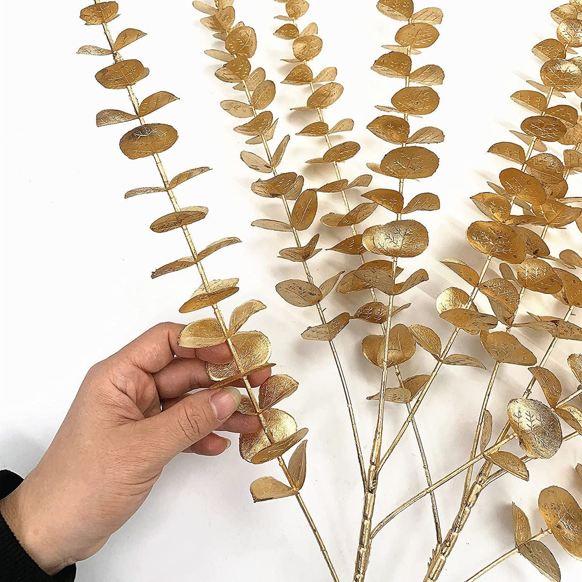 Premium Artificial Gold Eucalyptus Bunch