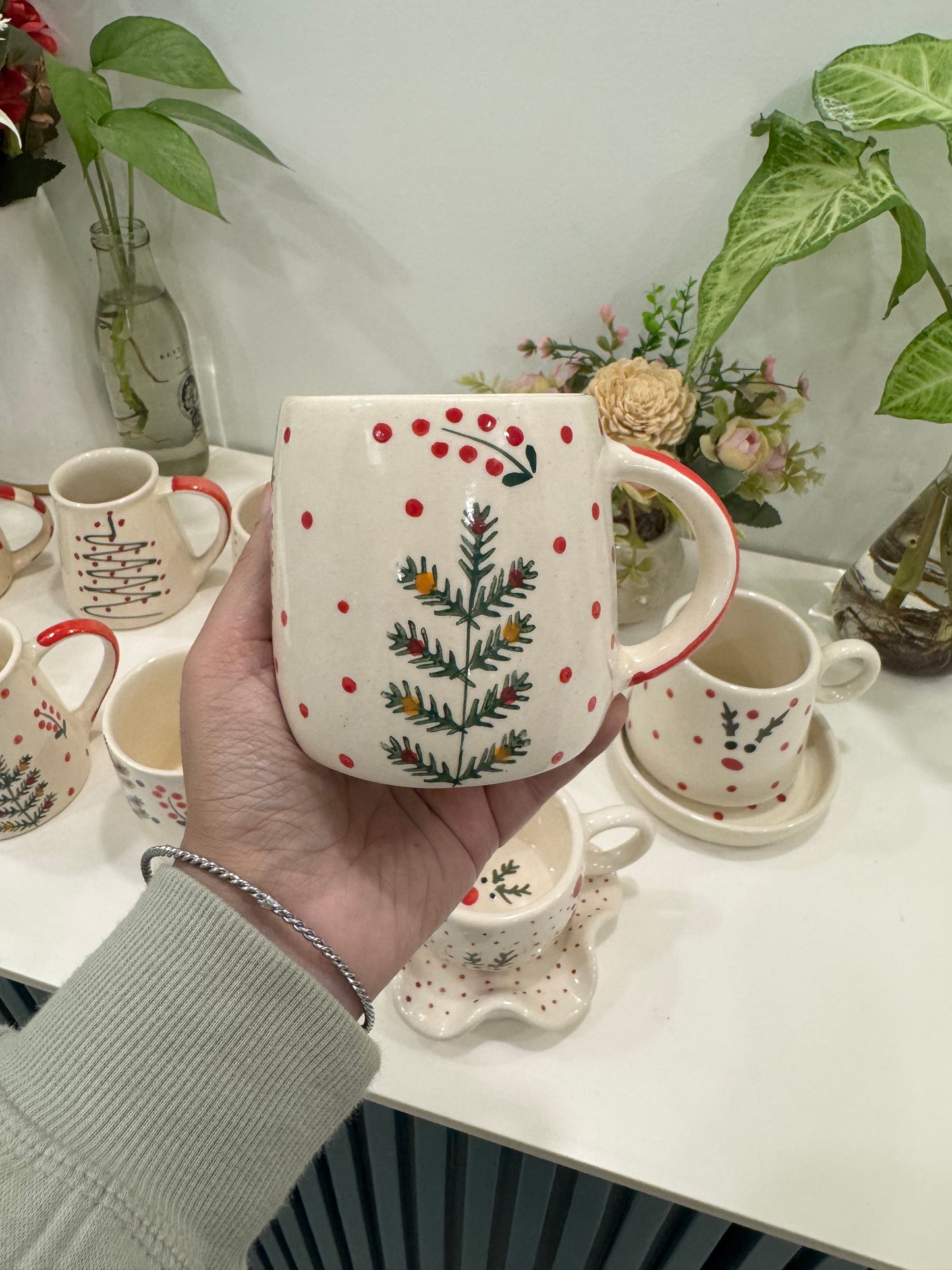 Merry Christmas Mugs Combo - Set of 9