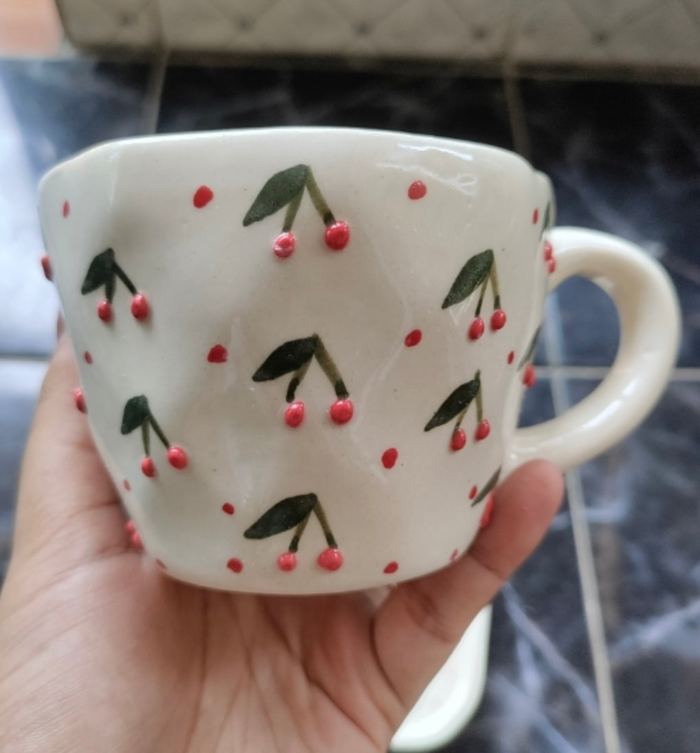 Adorable Cherry Blossom Cup & Saucer Set