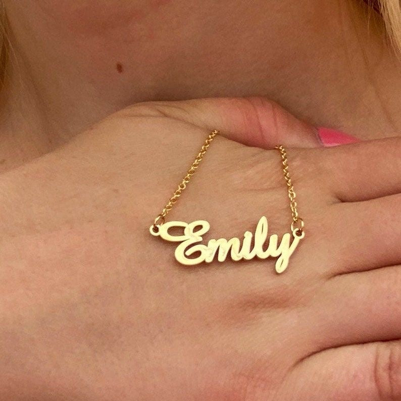 Personalised Name Pendant | 18K Gold Plated | Anti-Tarnish