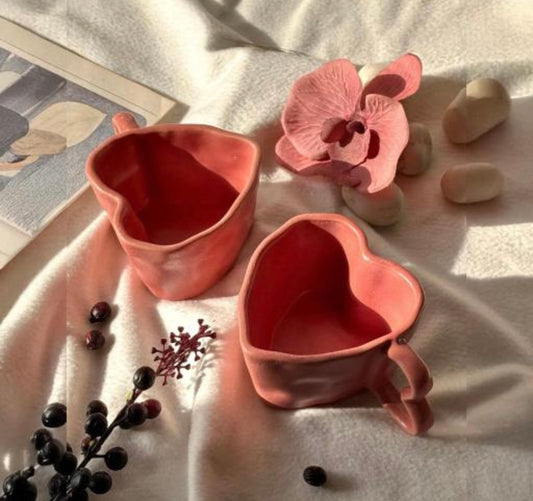 Adorable Heart Shape Cups - Set of 2