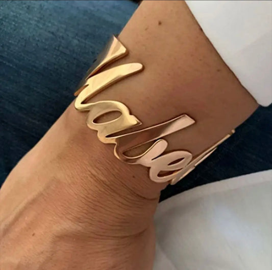 Personalised Premium Name Cuff Bracelet