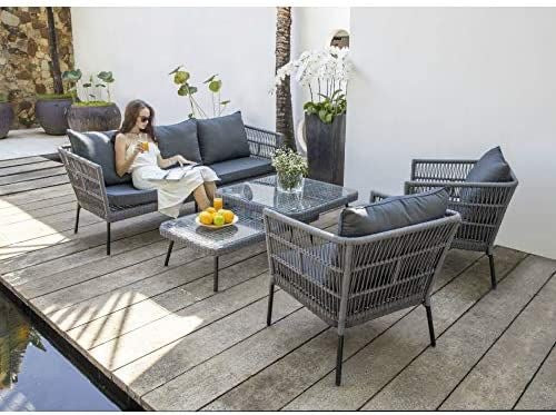 Outdoor Patio Furniture set | 2 Seater Sofa, 2 Single Seaters (without table)