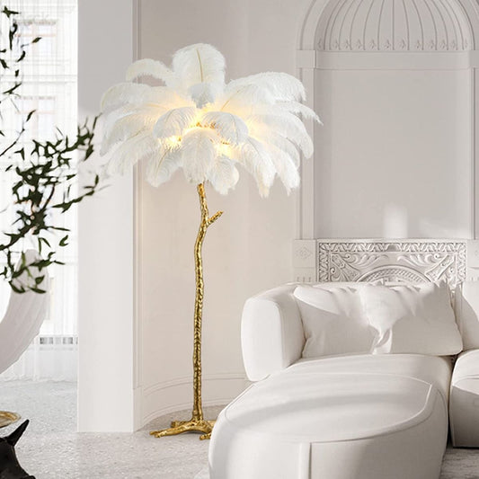 Decorative Feather Floor Lamp