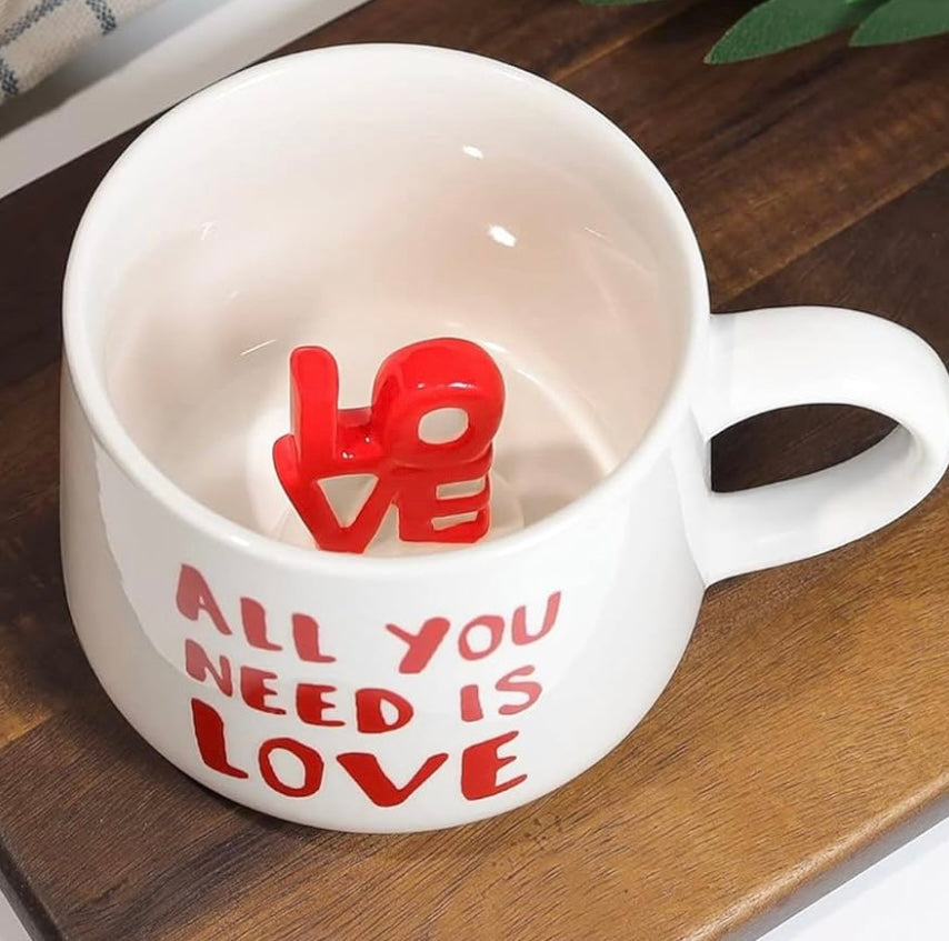 Pinterest Inspired “LOVE” written Inside Mug