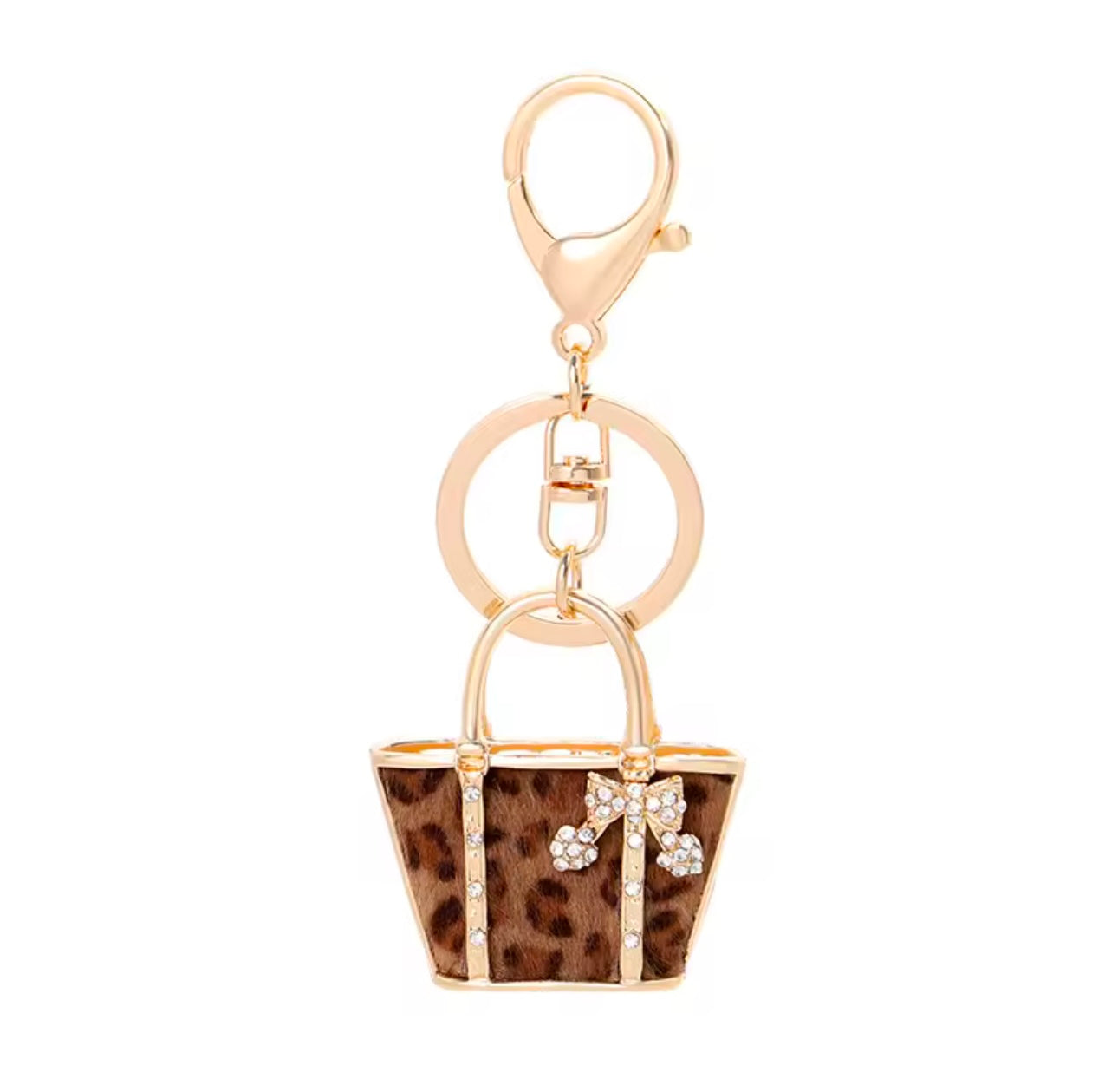 Miniature Luxury Handbag Rhinestones Keychain