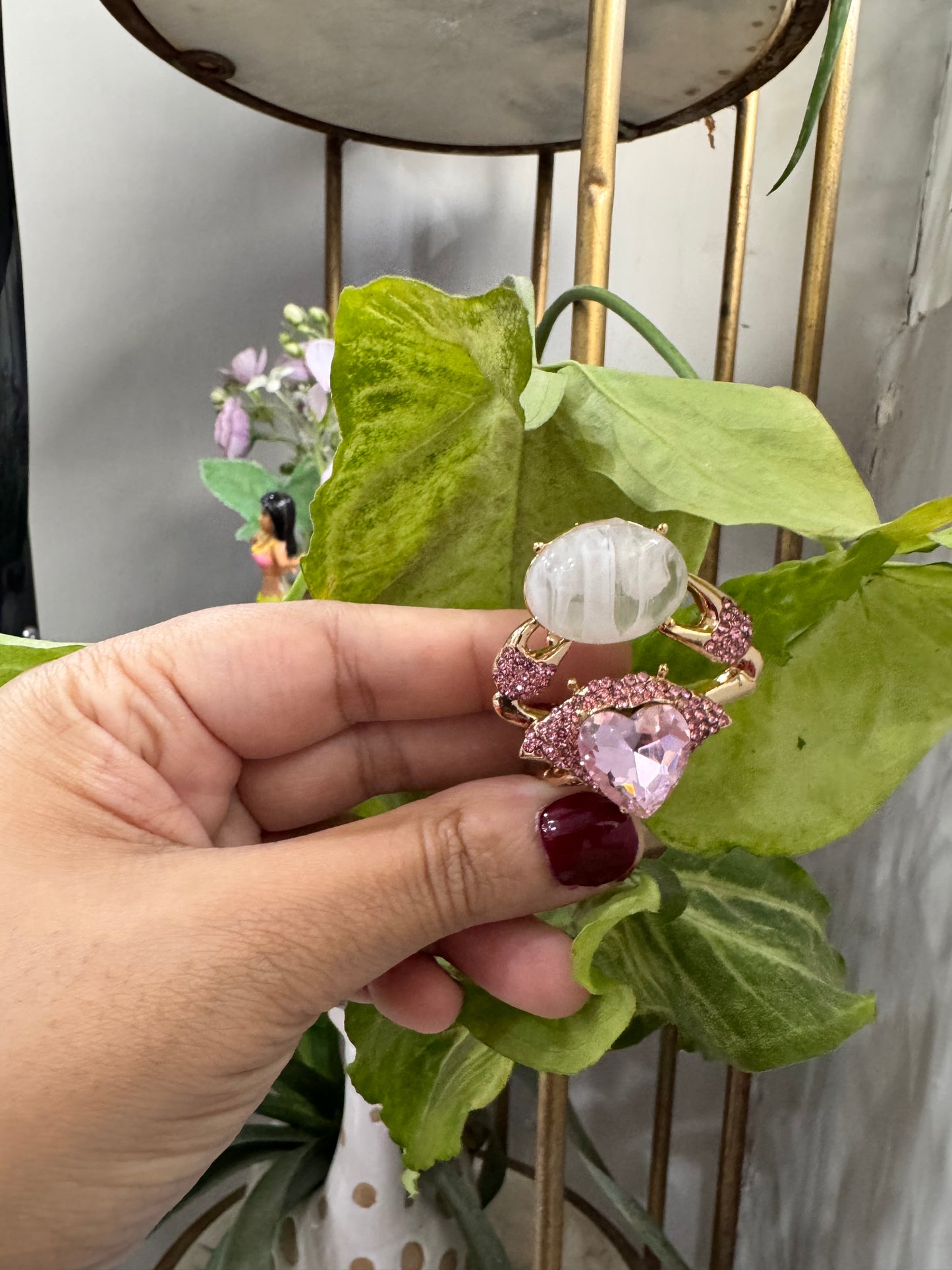 Statement Gemstone Crab Ring