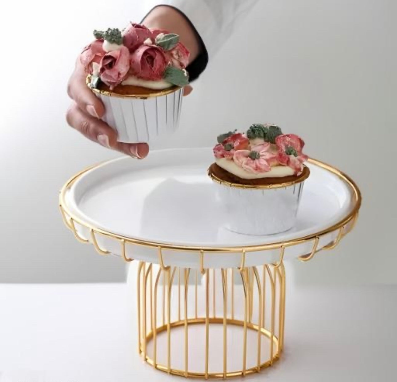 1-Tier Ceramic Plate Dessert / Cake Stand