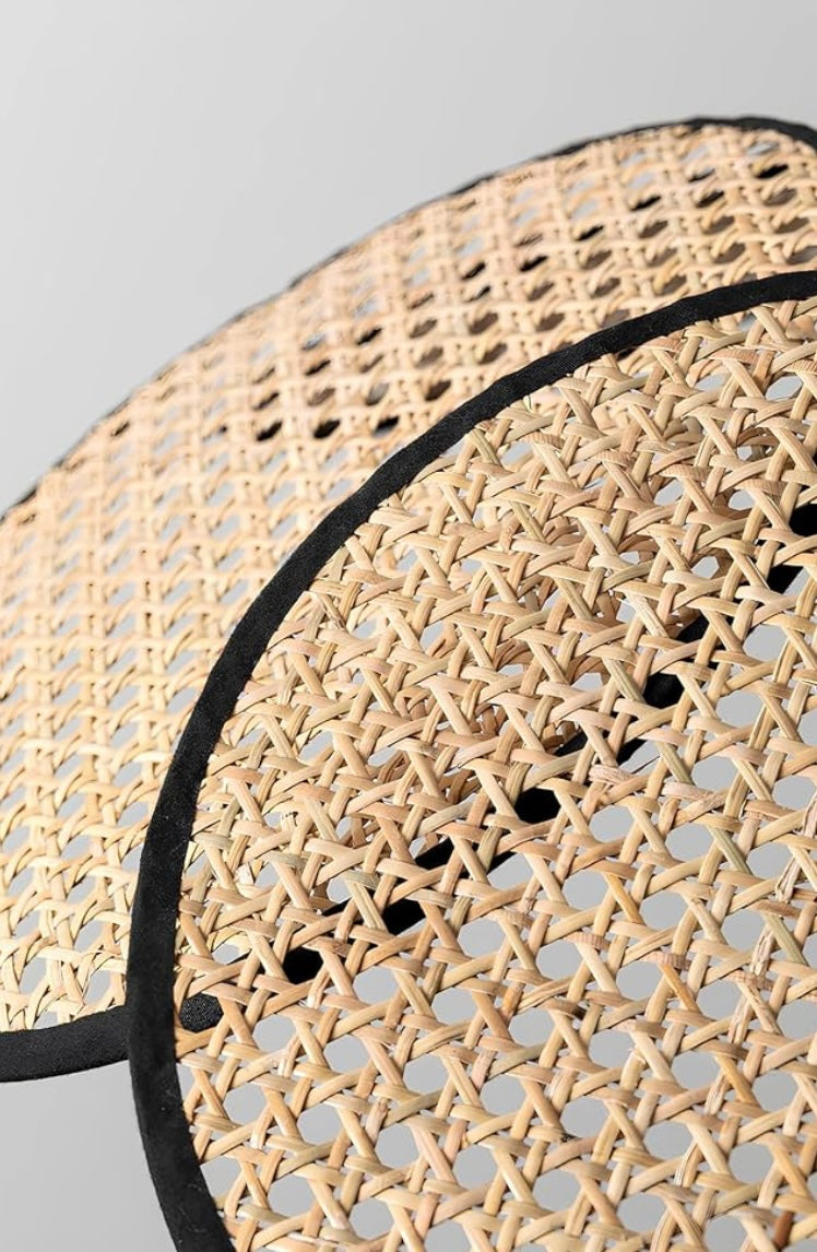 Natural Wicker Rattan Flower Chandelier