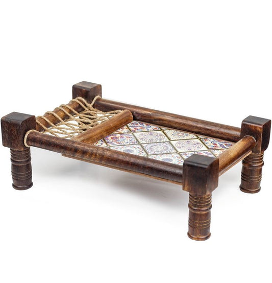 Wooden Khatiya/Cot Platter cum Serving Tray