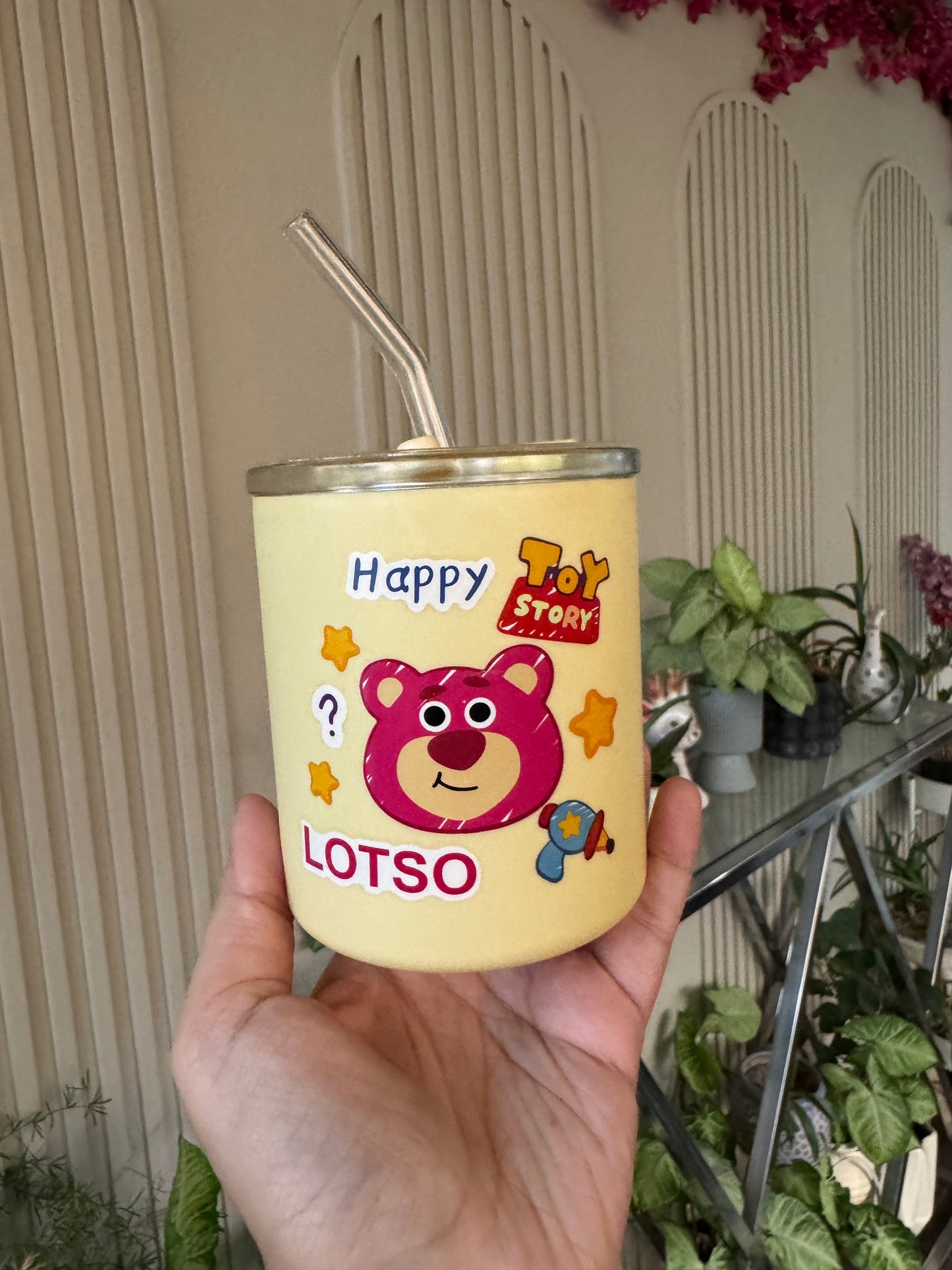 Toy Story Glass Tumbler with Lid & Glass Straw