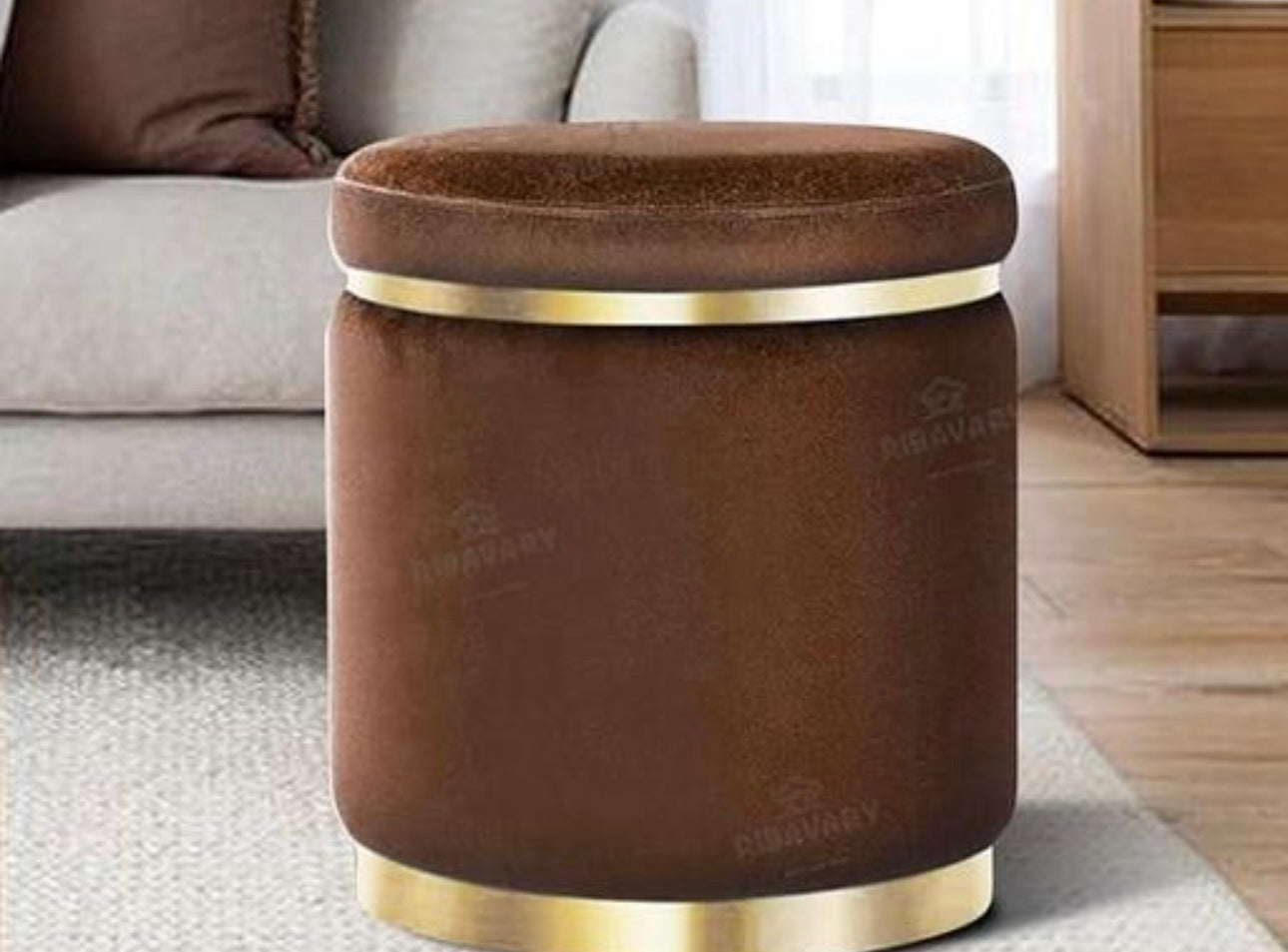 Luxurious Velvet Ottoman Pouffee