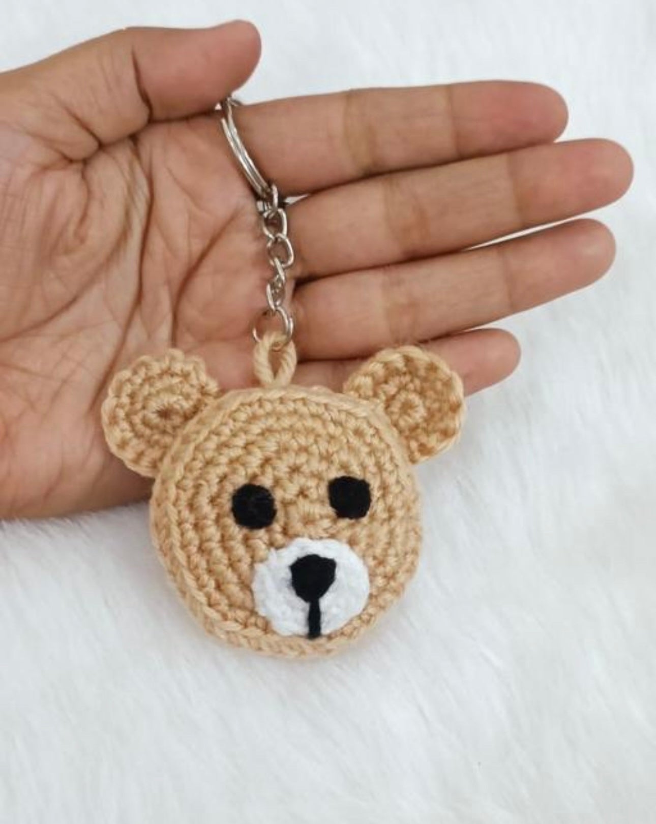 Cute Crochet Bear Keychain