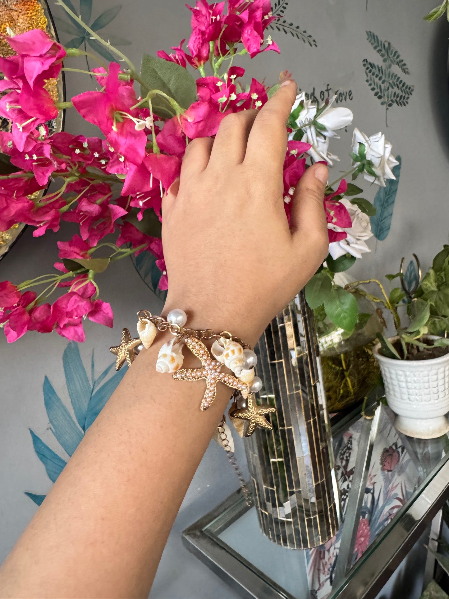 Bohemian Ocean Elements Starfish & Shells Bracelet