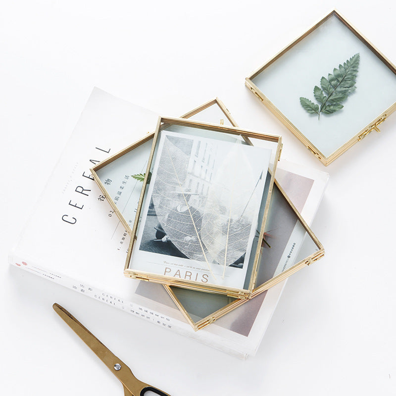 Metal Glass Photo Frame