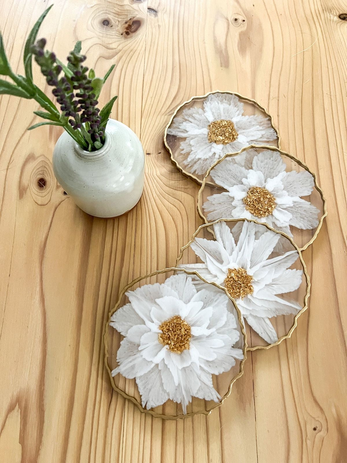 Flower Bloom Coasters Set