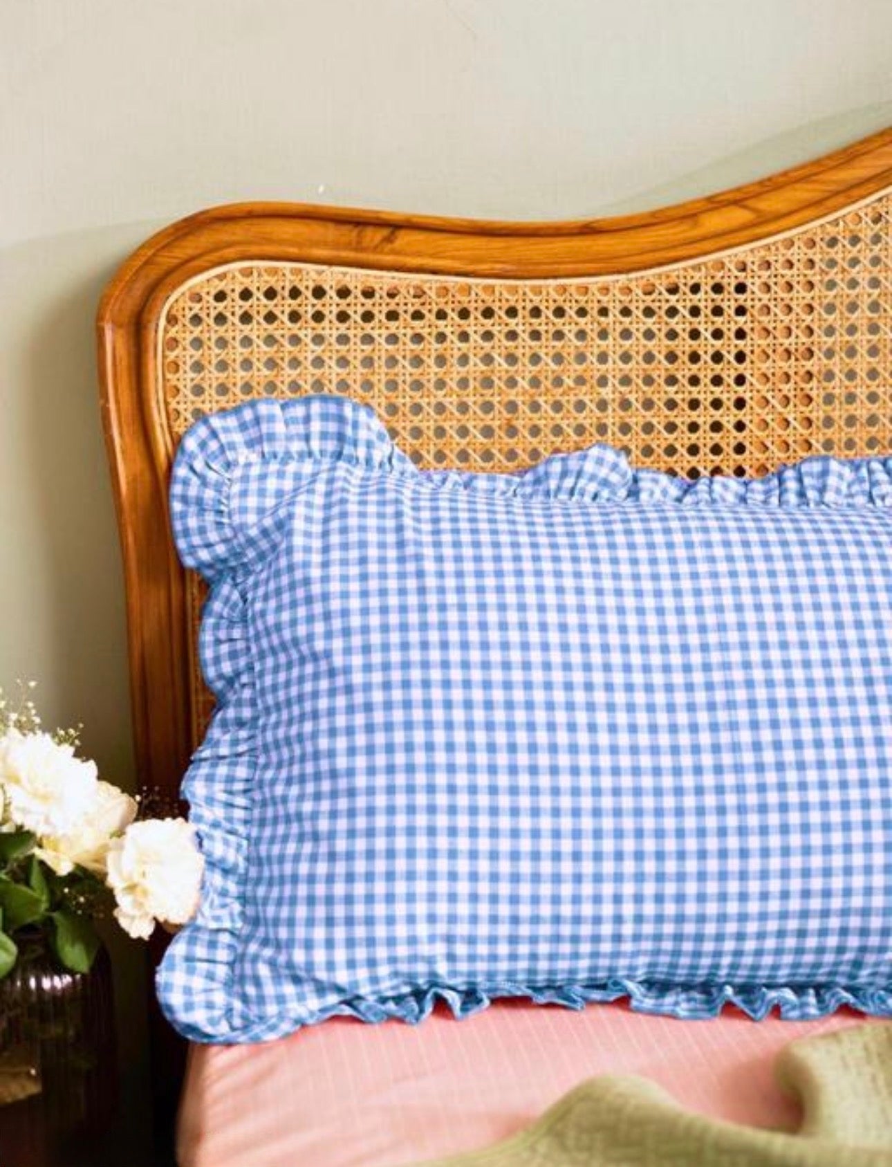Elegant Blue Plaid Pillow Covers - Set of 2 (Size - 27x17”)