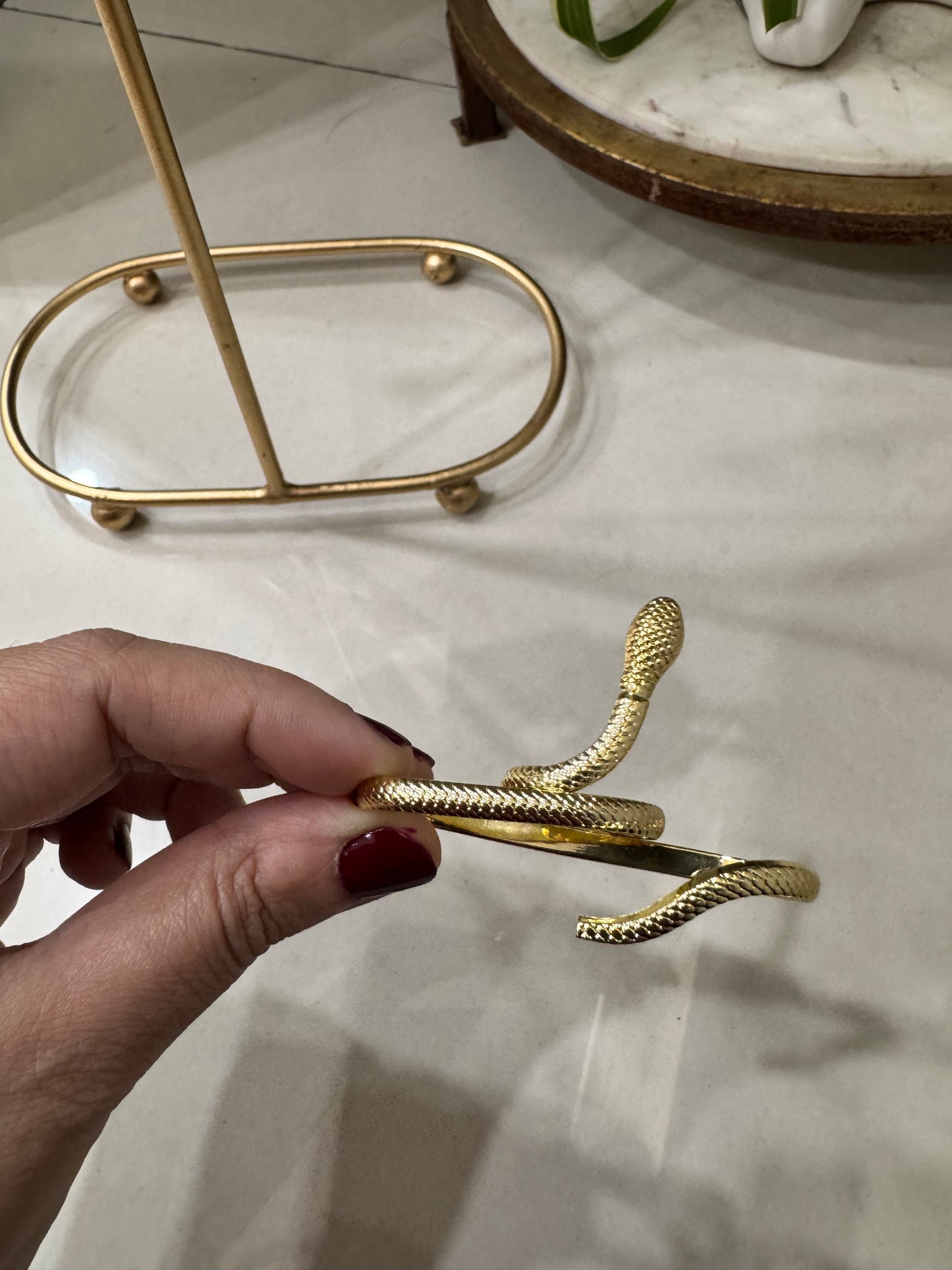 Statement 3 Fingers Snake Ring