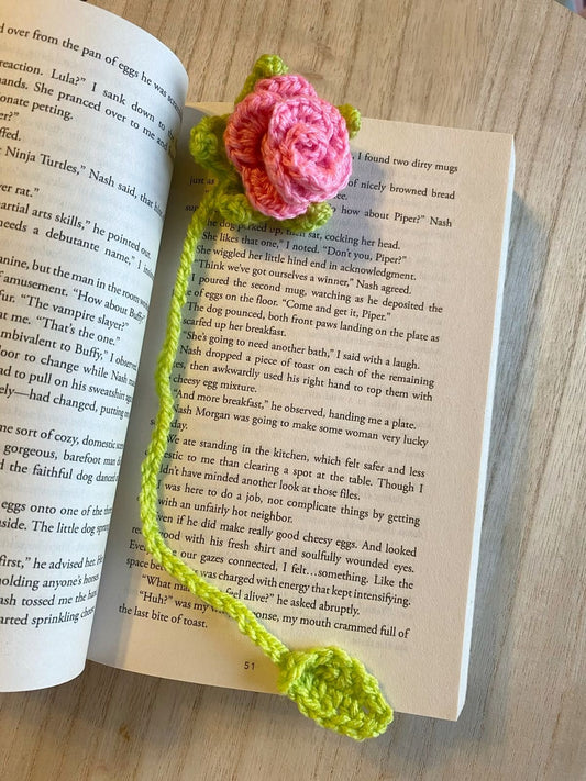 Crochet Rose Bookmarks