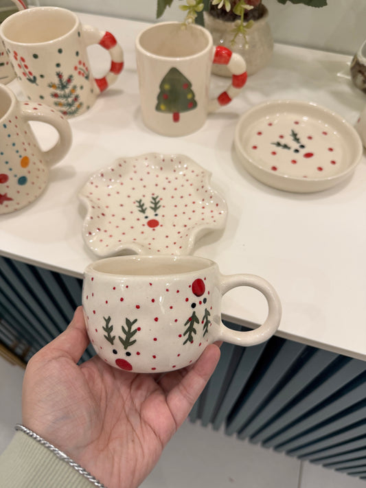 Cute Christmas Mug & Saucer Set