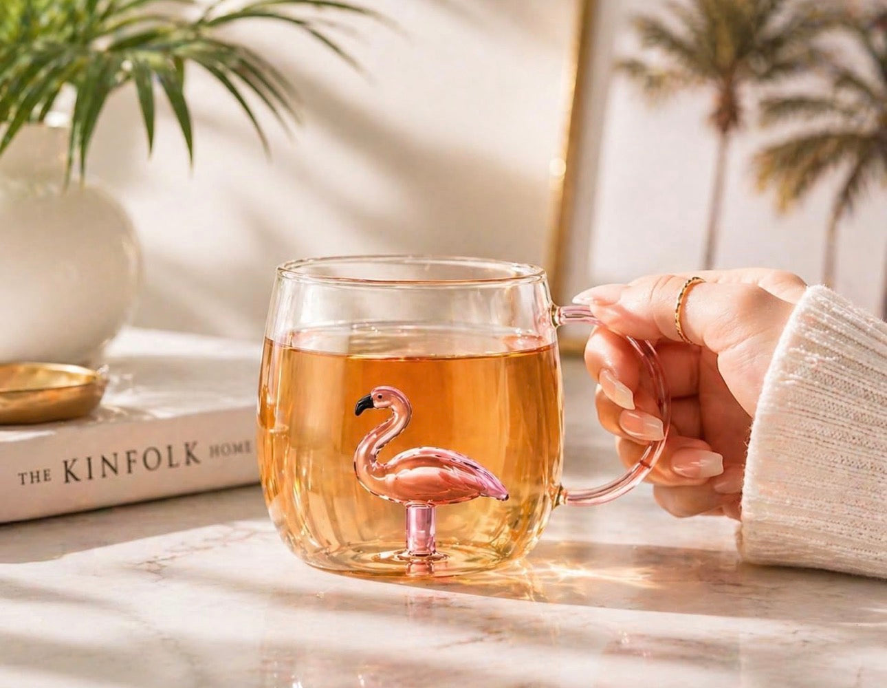 Transparent 3D Crystal Flamingo Mug