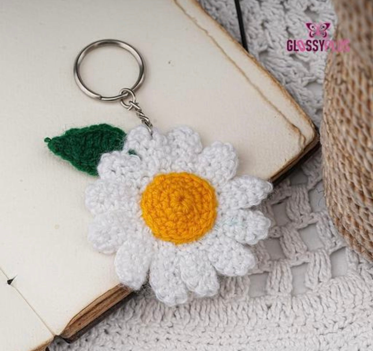 Crochet Flower Keychain