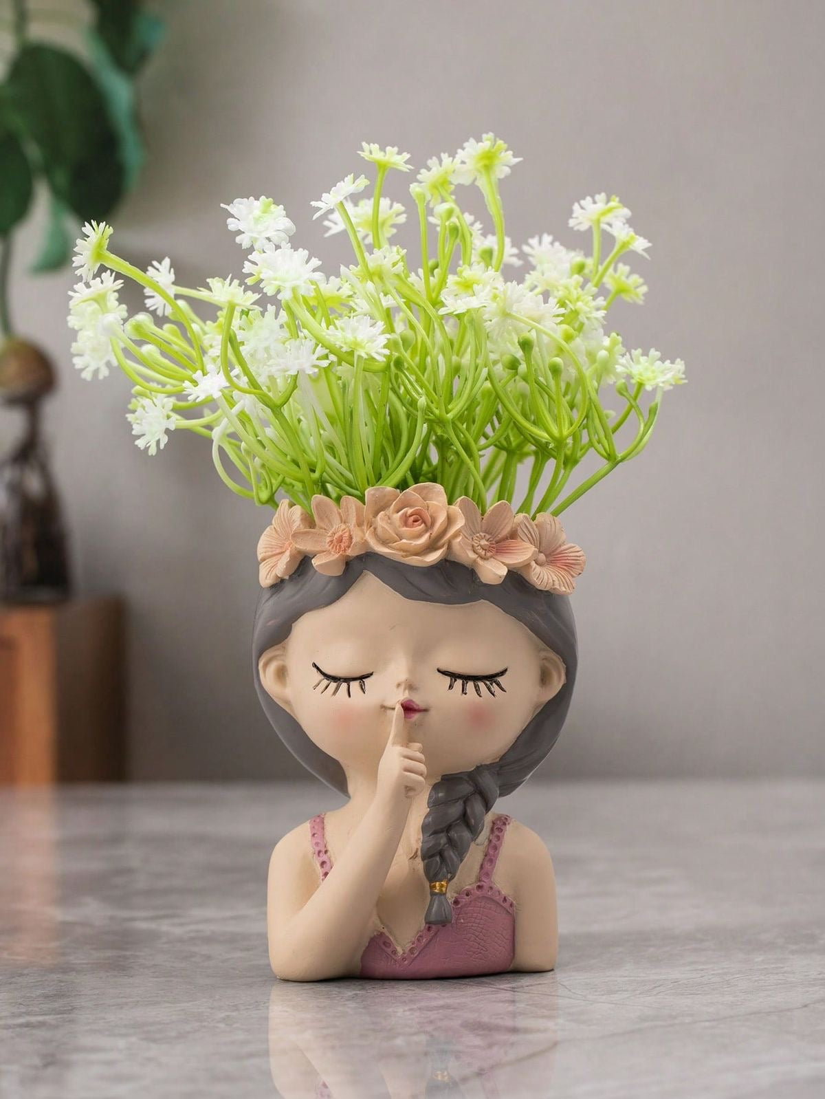 Cute Girl Fairies Planter / Multipurpose Brush Holder / Pencil Holder