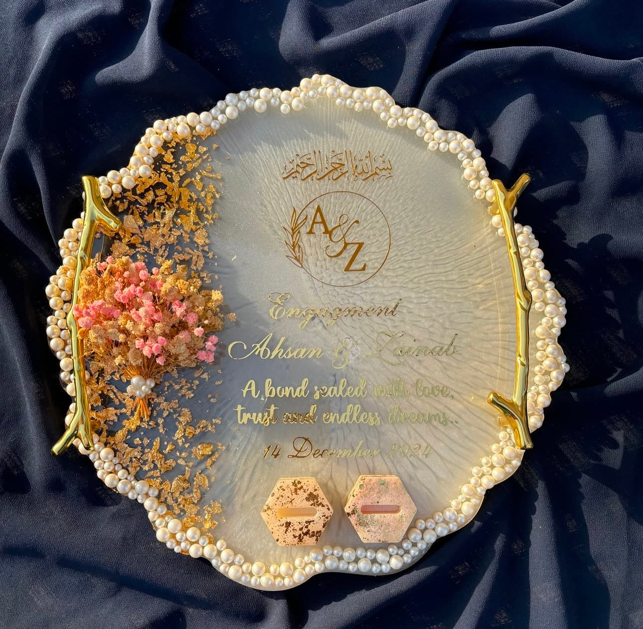 Customised Engagement Rings Platter/Tray