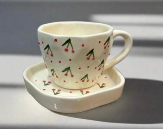 Adorable Cherry Blossom Cup & Saucer Set