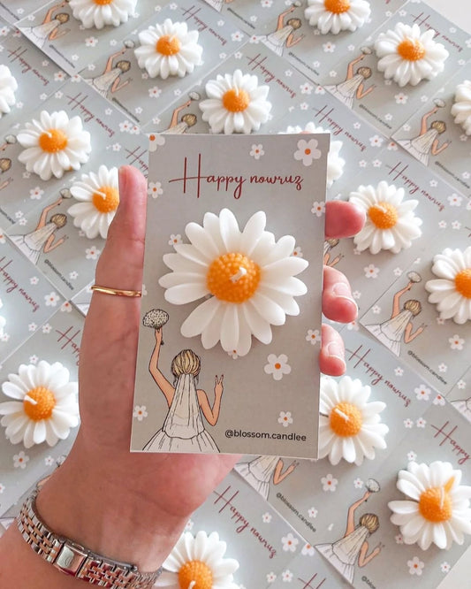 Daisy Candles Card for Return Gifts