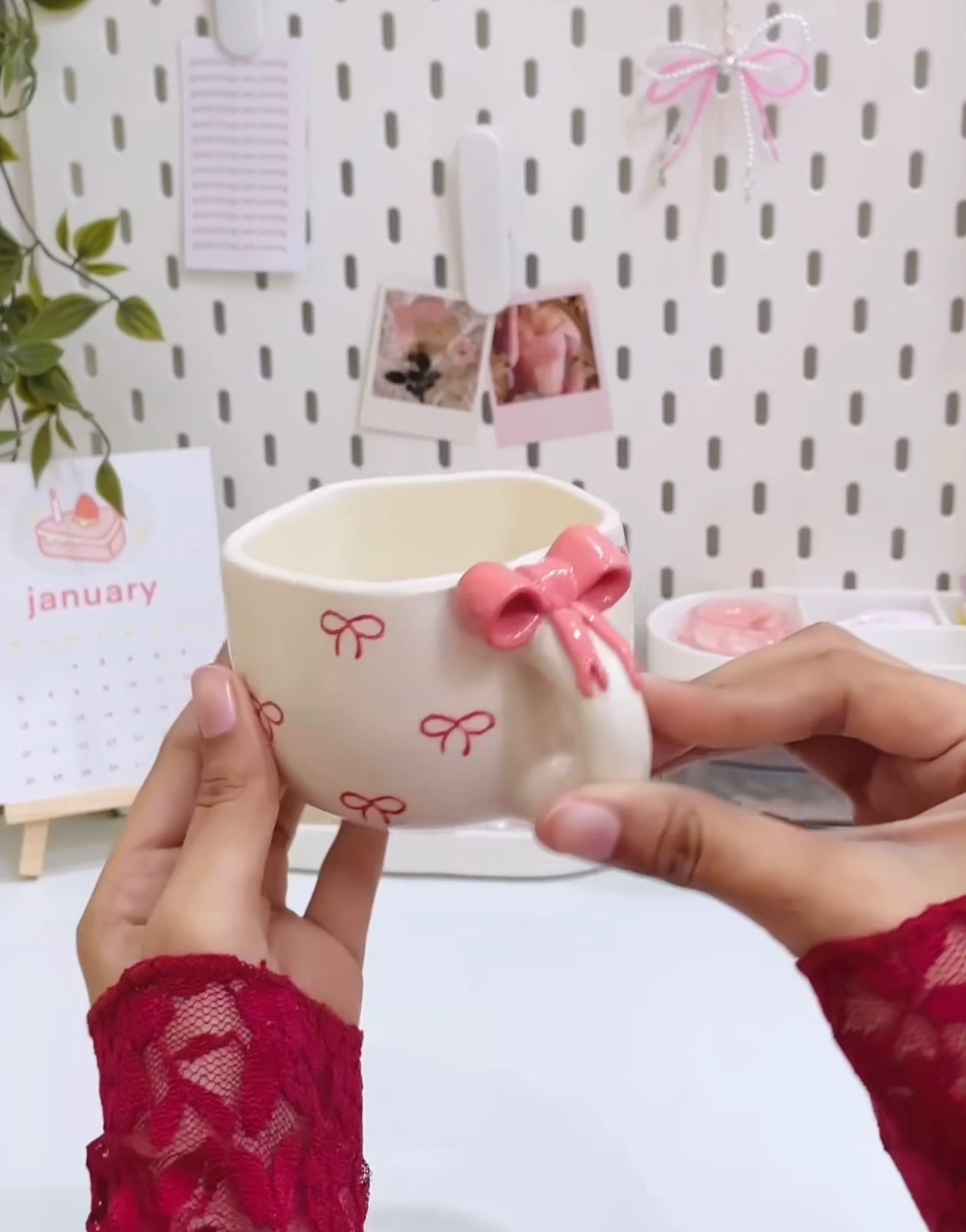 Cute Bow Detail Mug