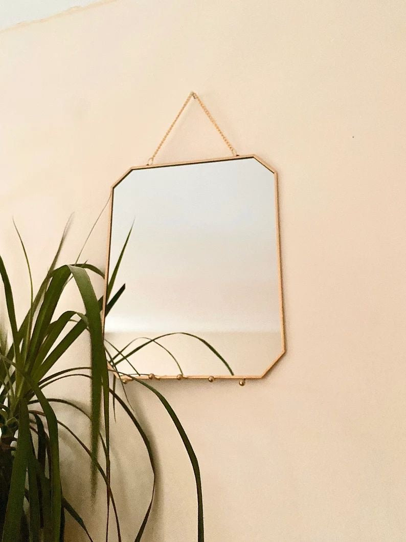 Elegant Nordic Accent Hanging Wall Mirror