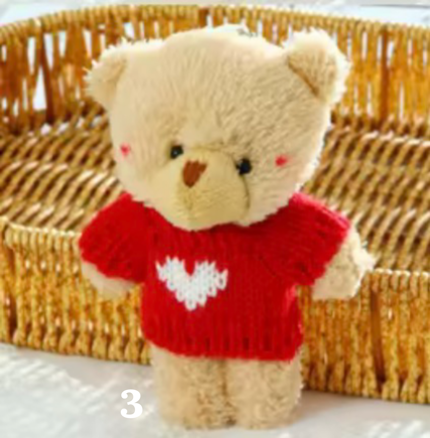 Premium Exclusive Cute Teddybear Keychain with Sweater Outfit / Teddybear Bag Charm