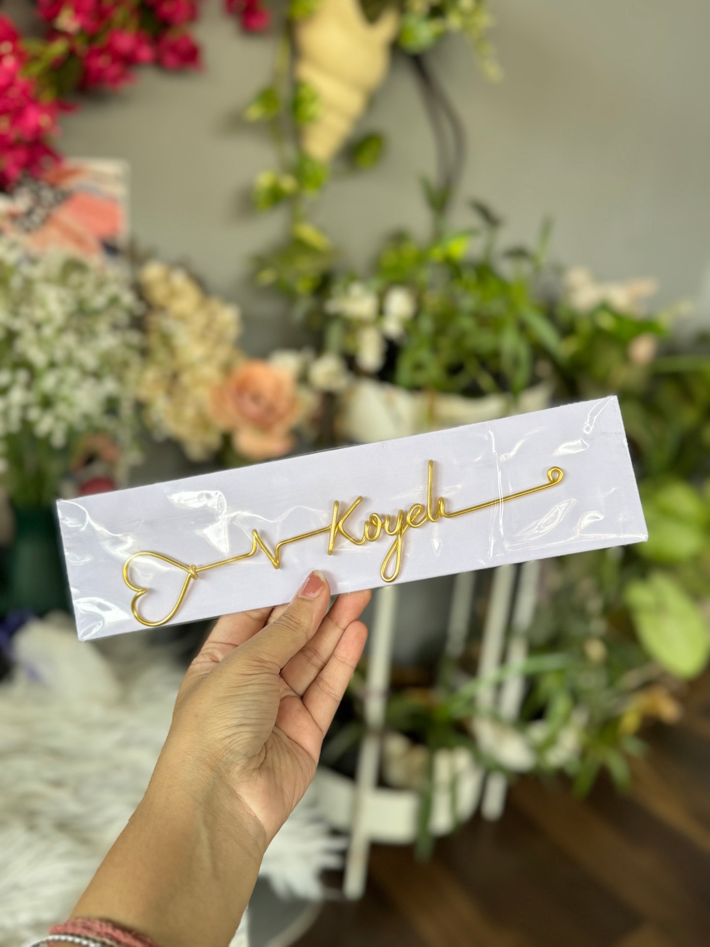 Customised Gold Metal Bookmarks with Name