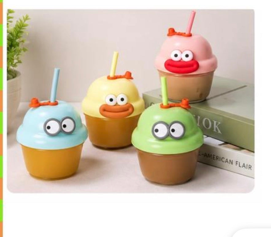 Cute Mini Cartoon Glass Sipper (200 ml)