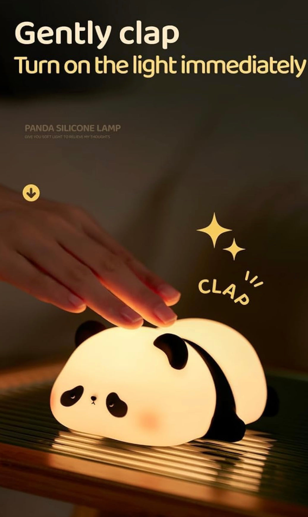 Adorable Squishy Panda Silicon LED Night Light - Rechargeable