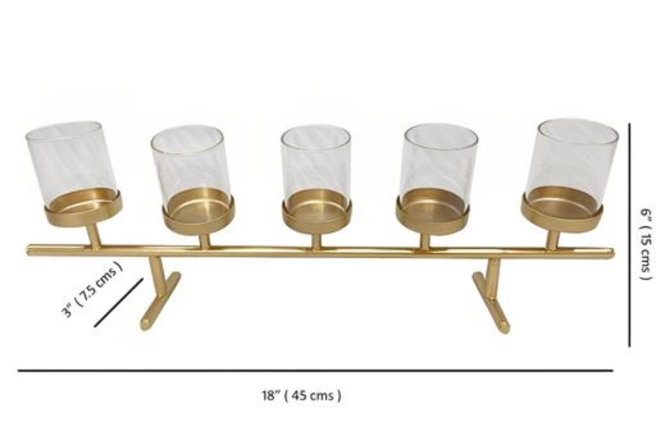 Decorative Gold Metal T-Light Candles Stand