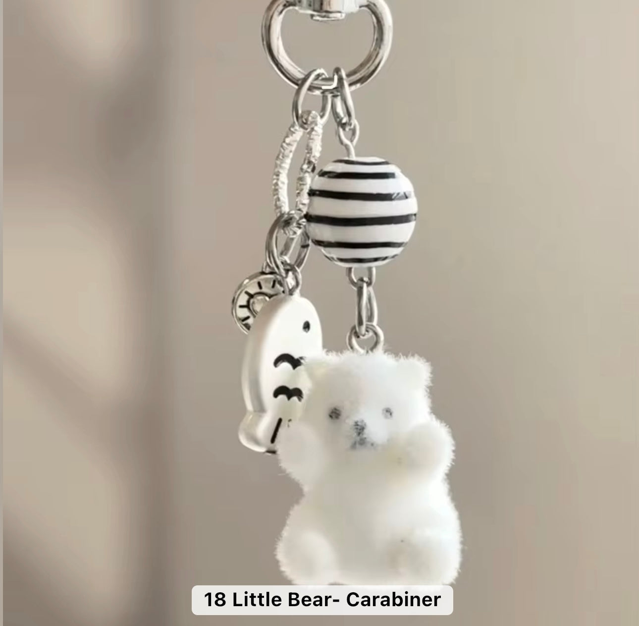 Adorable Soft Cute Plushy Dog Keychain / Stuffed Animal Keychain