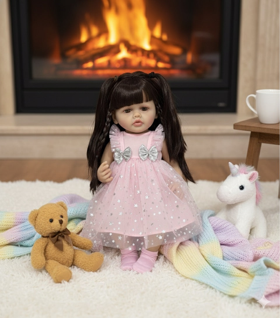 Sparkling Pink Party Dress for Reborn Dolls