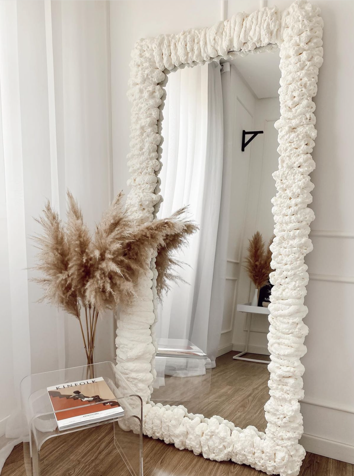 Decorative White Mirror