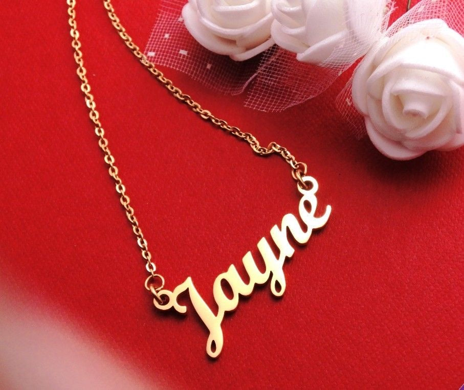 Personalised Name Pendant | 18K Gold Plated | Anti-Tarnish