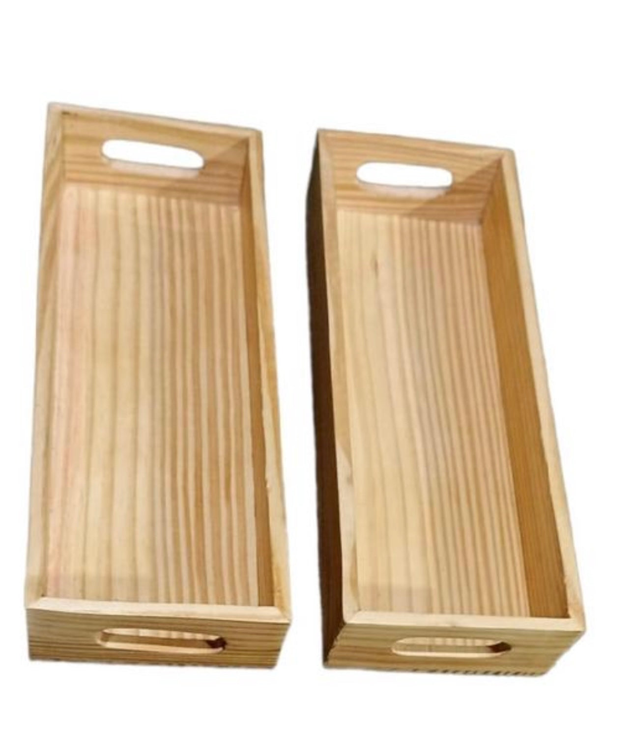 Multipurpose Wooden Trays - Set of 2