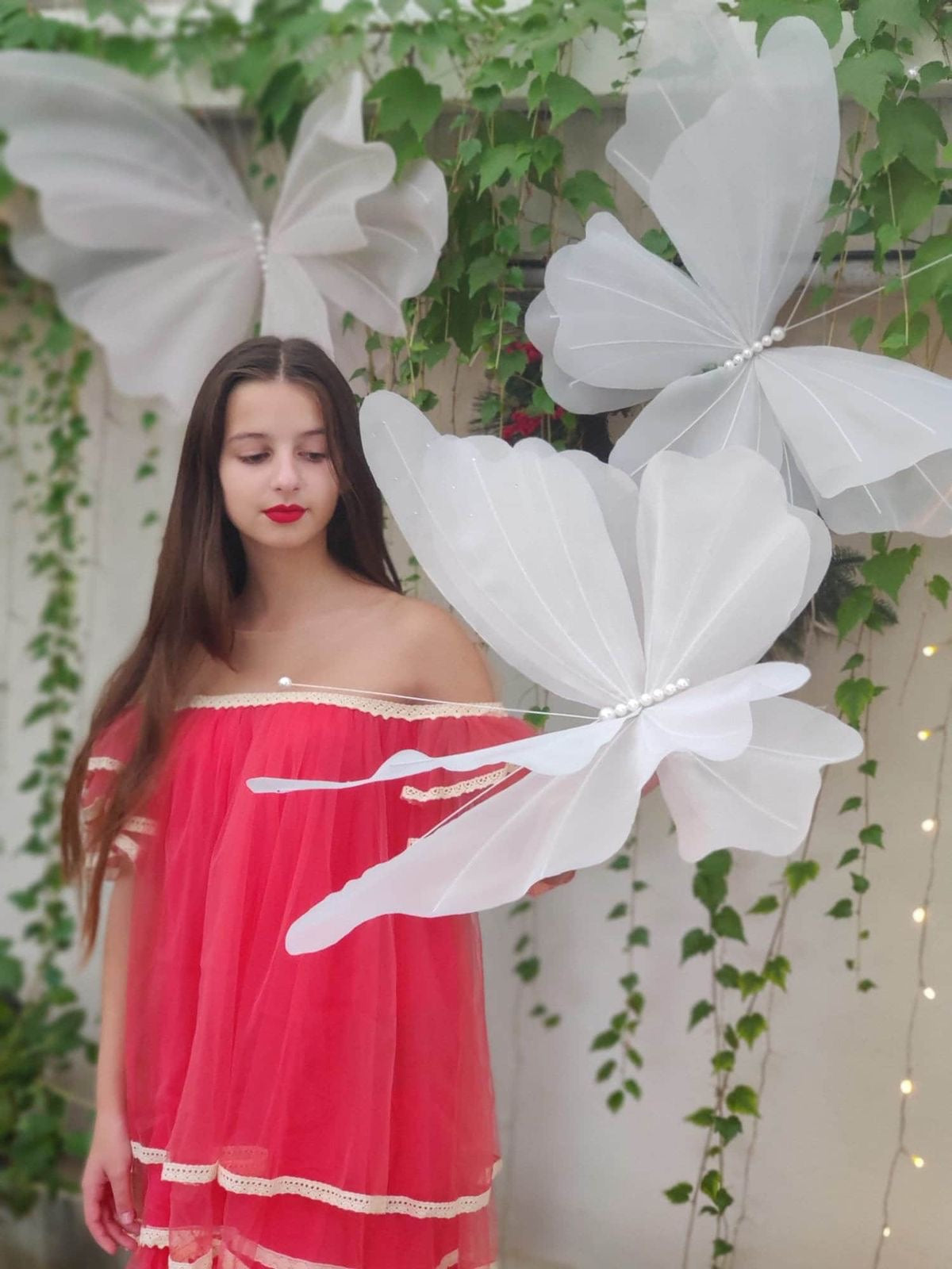 Organza Fabric Butterflies (without Stand)