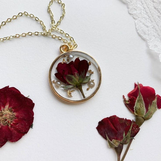 Pendant with Rose Petals